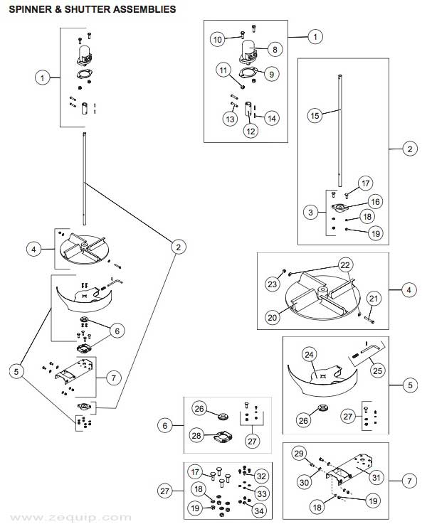 Western Striker Spinner Parts Diagram
