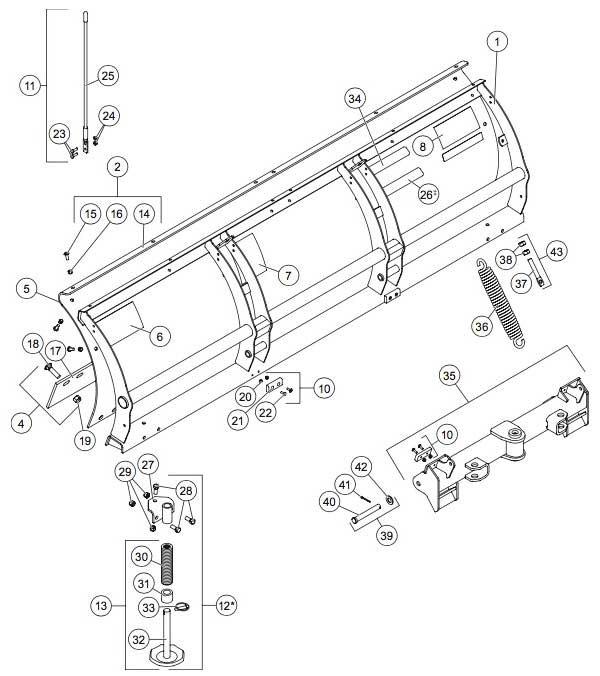 Western Midweight Snow Plow Parts Diagram
