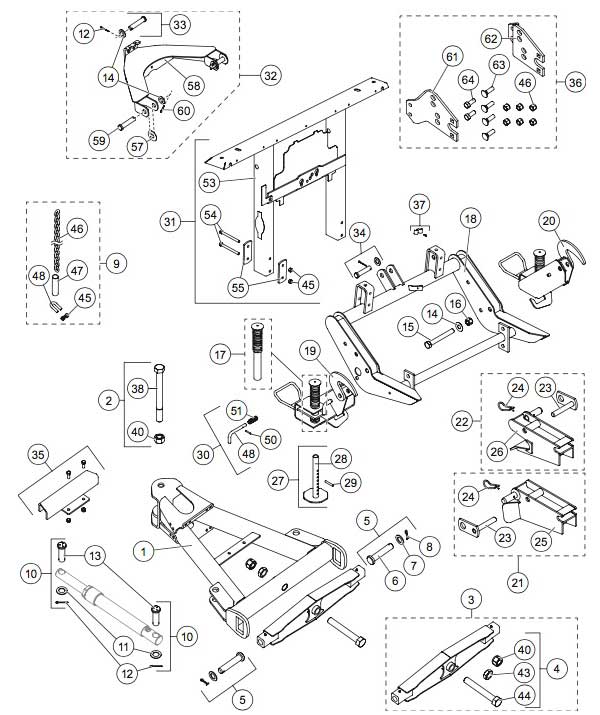 Western Midweight & Pro Plow Lift Diagram