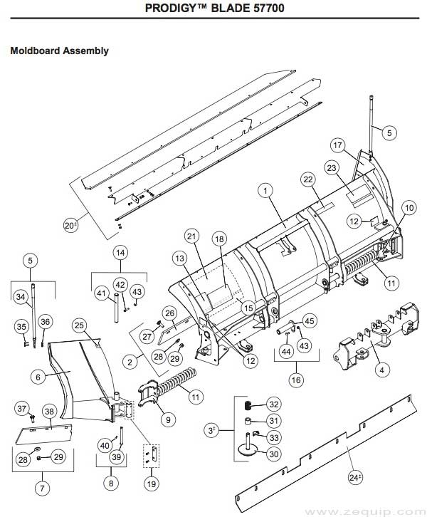 Western Prodigy Blade Parts Diagram