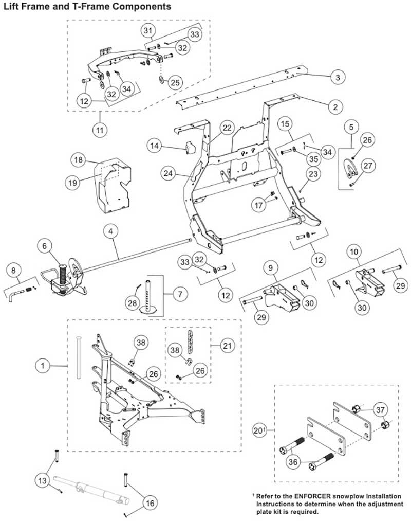 Western Enforcer Lift Frame Diagram