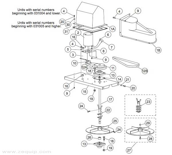 Western Model 1000 Drive Parts