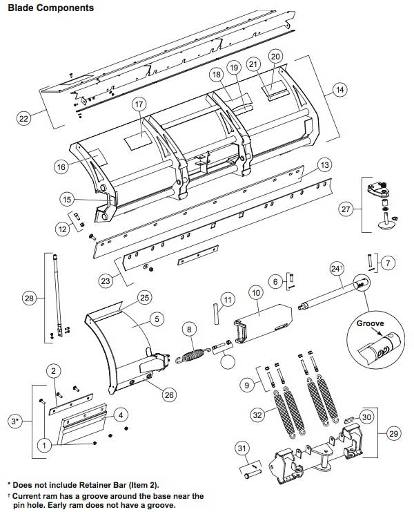 Western Wide-Out Blade Parts